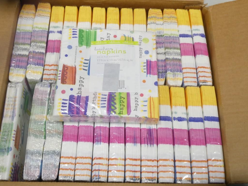 Case of New Happy Birthday Party Napkins: Case of New Happy Birthday Party Napkins