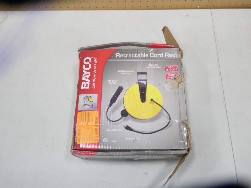 Bayco Retractable Cord Reel New In Open/damaged Box Auction