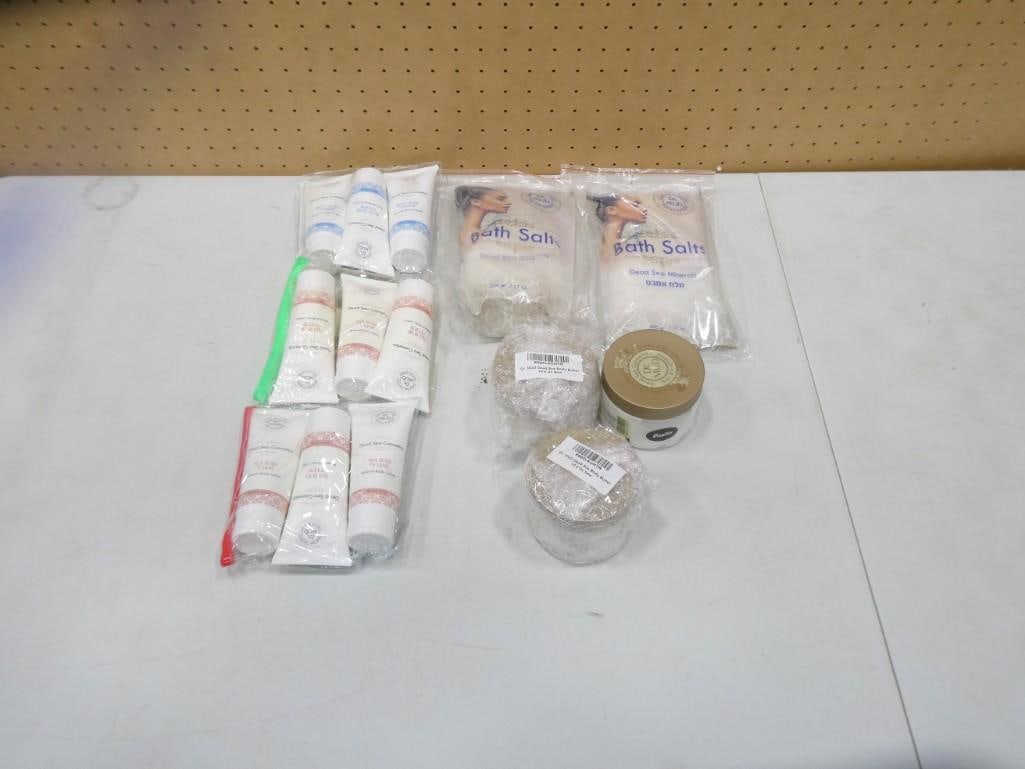 Skin Care Lot incl Dr Mud Dead Sea Cosmetics Lotions, Bath Salts, Etc All New in Package (1 of 6)