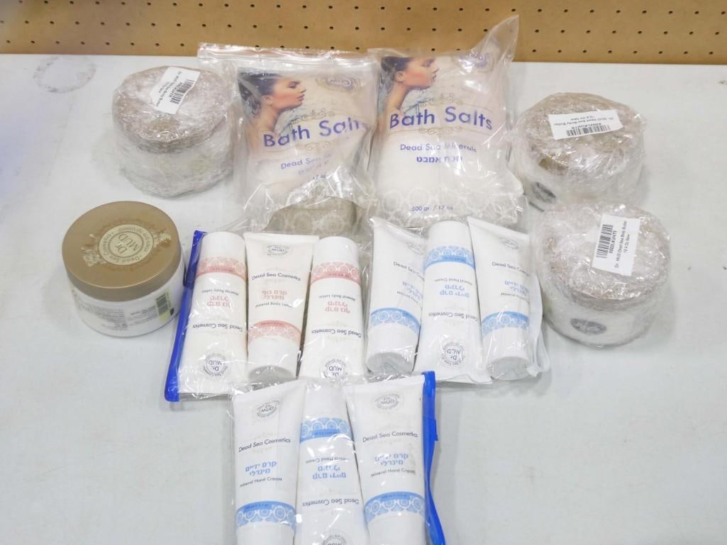 Skin Care Lot incl Dr Mud Dead Sea Cosmetics Lotions, Bath Salts, Etc All New in Package (1 of 4)