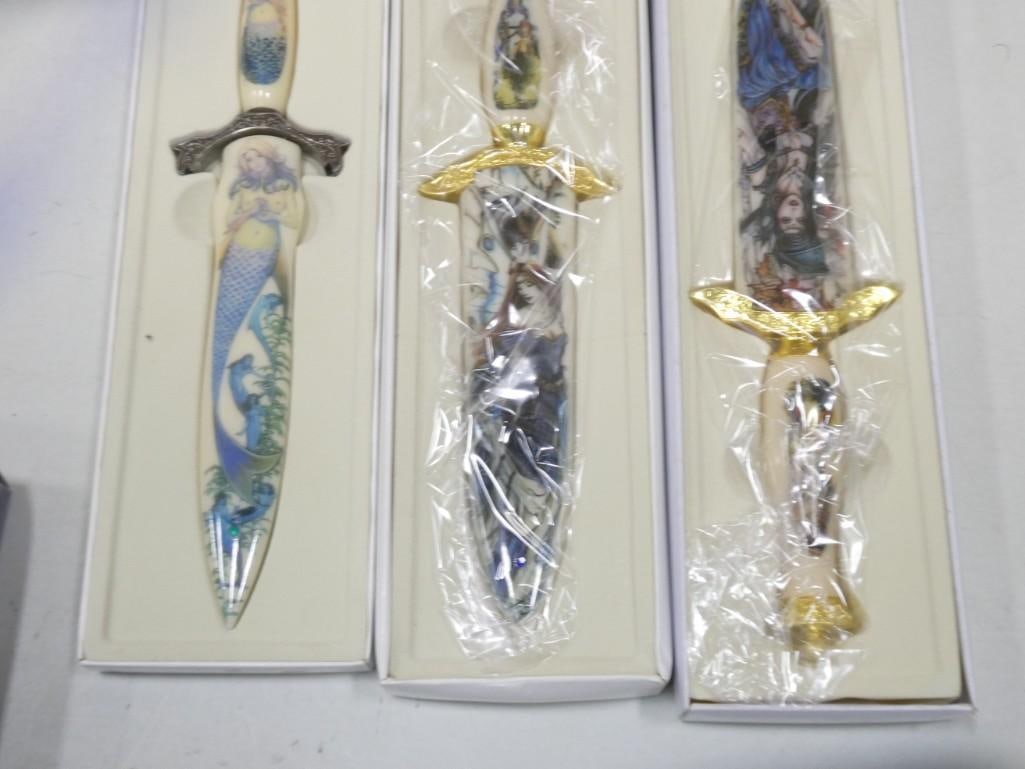 3 Knives with Sheaths incl Mermaid, etc (1 of 6)