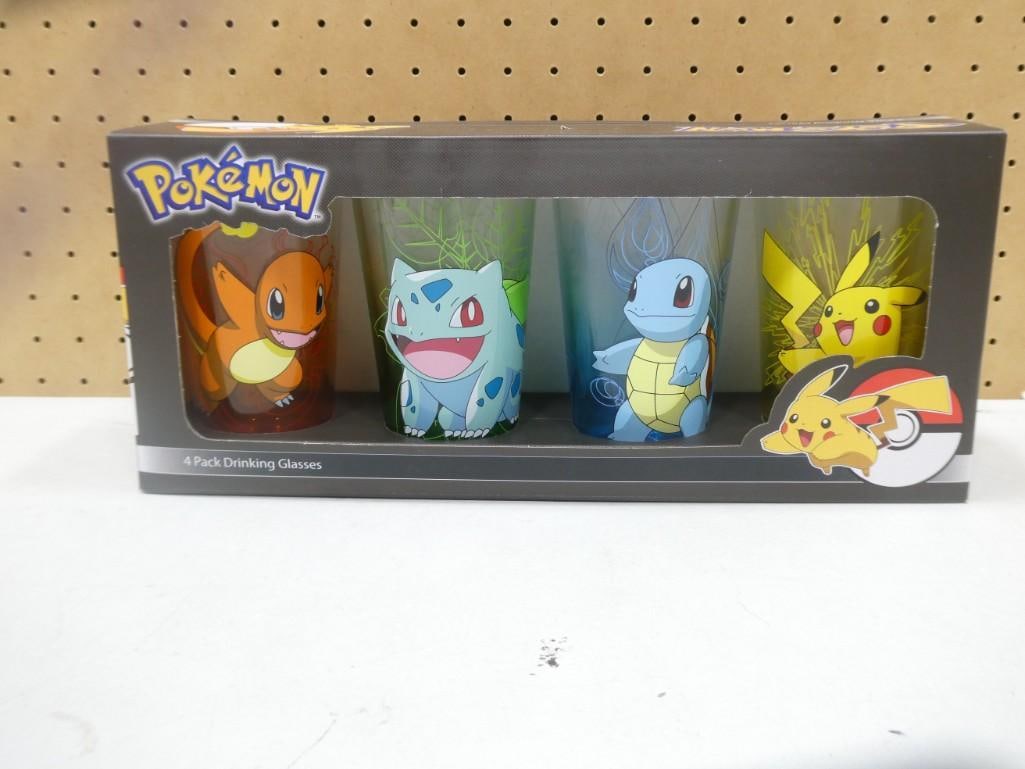 4 Pokemon Tumblers or Drinking Glasses New in Box: 4 Pokemon Tumblers or Drinking Glasses New in Box