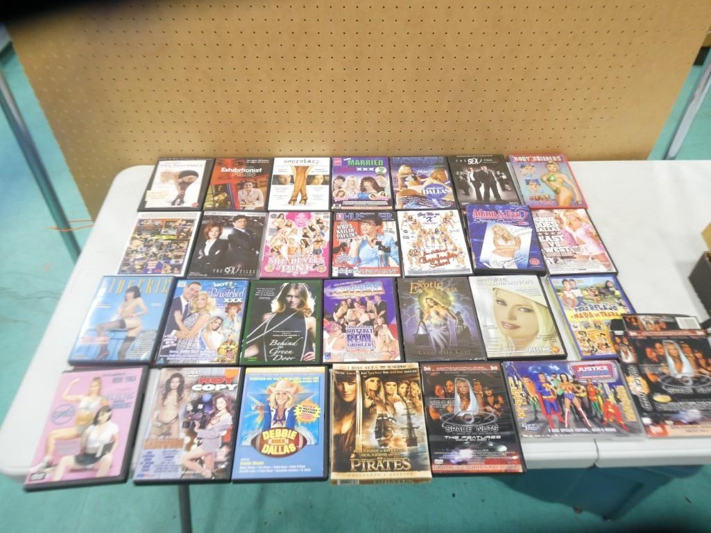 Lot of Adult DVDs including Who's Nailin' Paylin, Space Nuts, Bewitched XXX, The Exhibitionist Files (1 of 4)