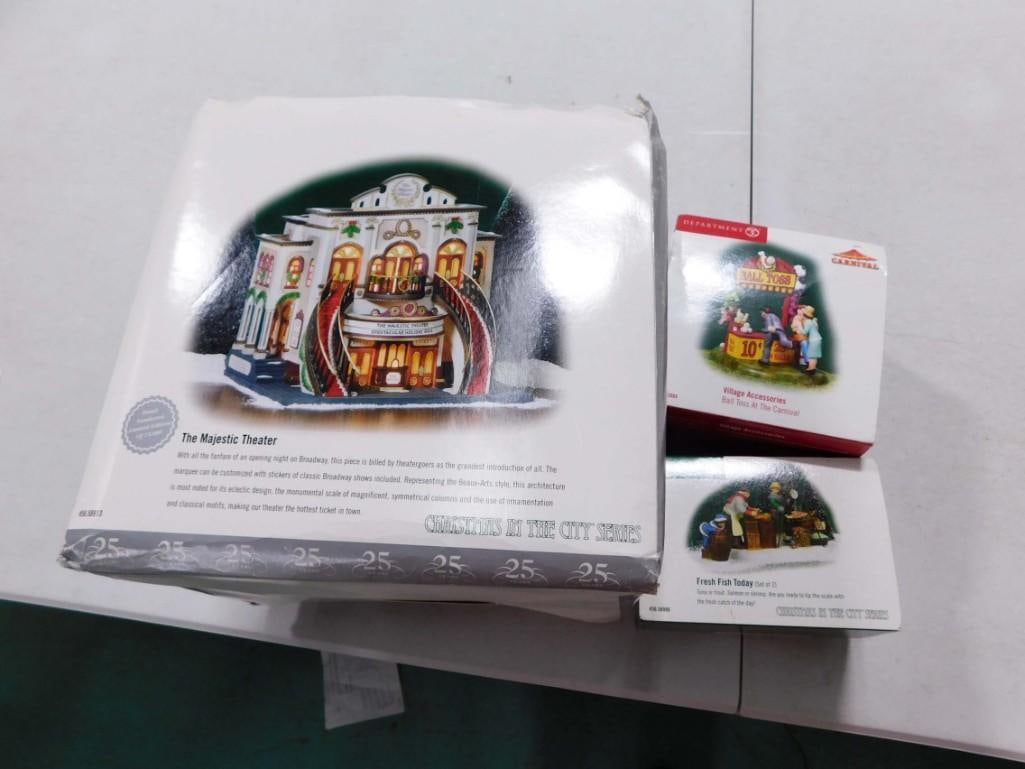 Dept 56 The Majestic Theater Christmas in the City Series 56.58913 plus Accessories (1 of 3)