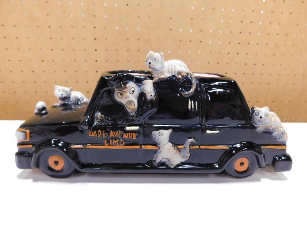 Yankee Candle Boney Bunch Dark Avenue Limo Halloween Candle Holder with 2 Fresh Cut Roses Votives (1 of 9)