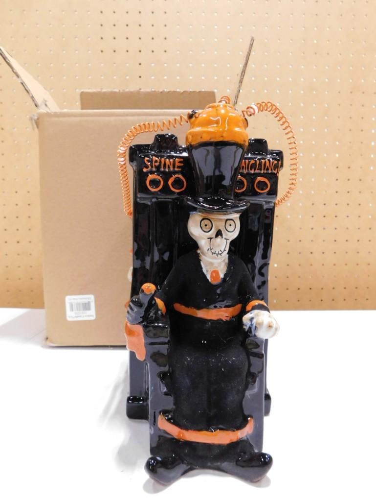 Yankee Candle Boney Bunch Electric Chair Halloween Decoration New in Box: Yankee Candle Boney Bunch Electric Chair Halloween Decoration New in Box
