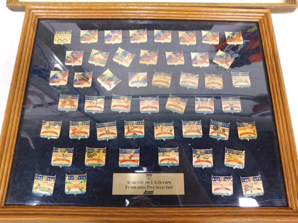 Authentic 1992 US Olympic Fundraising Pin Collection Framed (1 of 2)