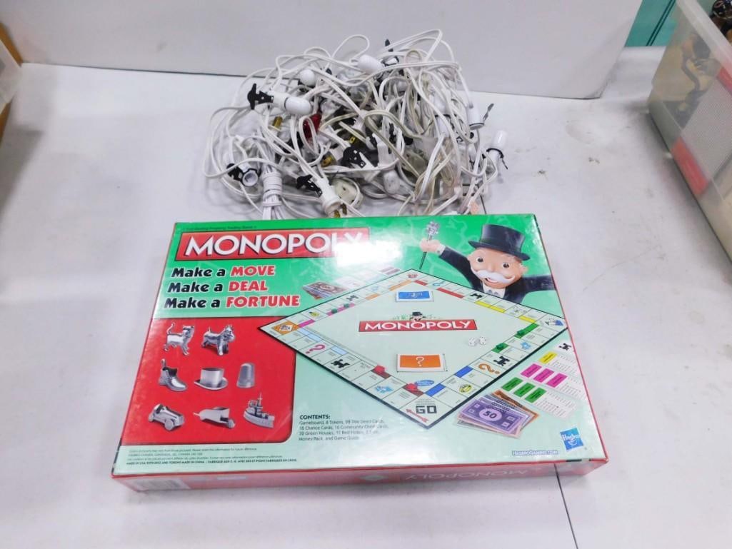 Monopoly Game New and Sealed and Lights / Cords for Dept 56 or Similar (1 of 3)