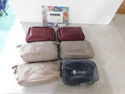 Vintage Airline Lot including American Airlines leather bags, TWA photo frame, United First Class, e: Vintage Airline Lot including American Airlines leather bags, TWA photo frame, United First Class, etc.