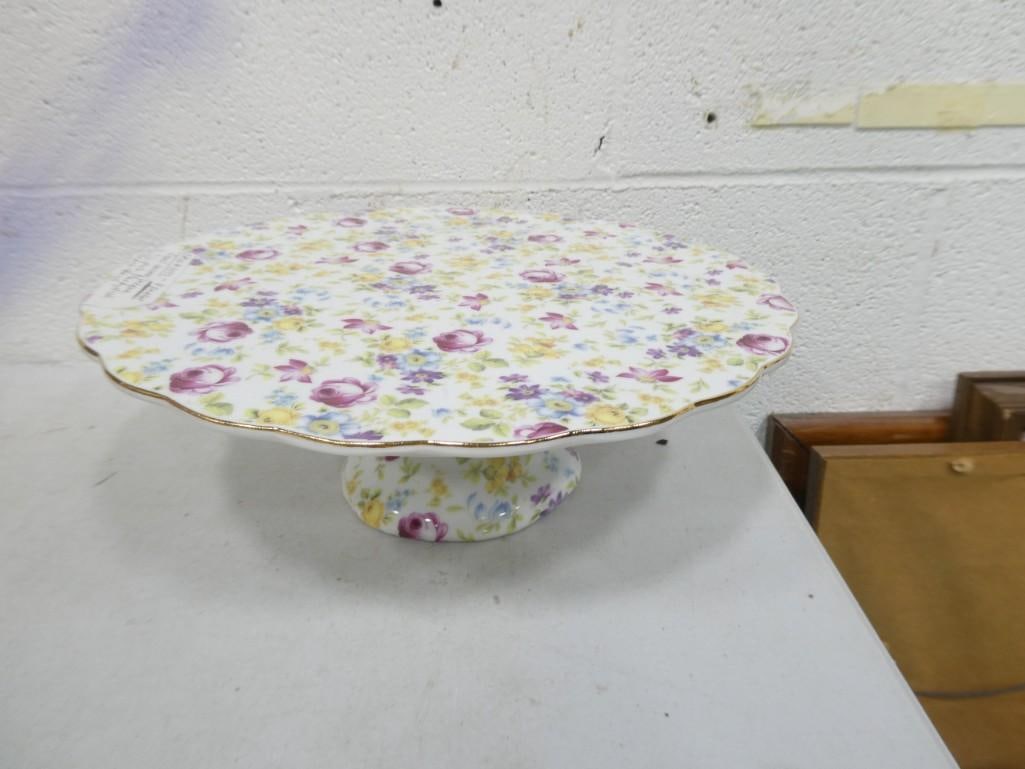 11.5" Ceramic Cake Stand with Floral Design (1 of 6)