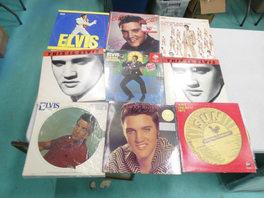 Lot of Vinyl Records including 8 Elvis Presley and Sun's Greatest Hits Picture record (1 of 6)