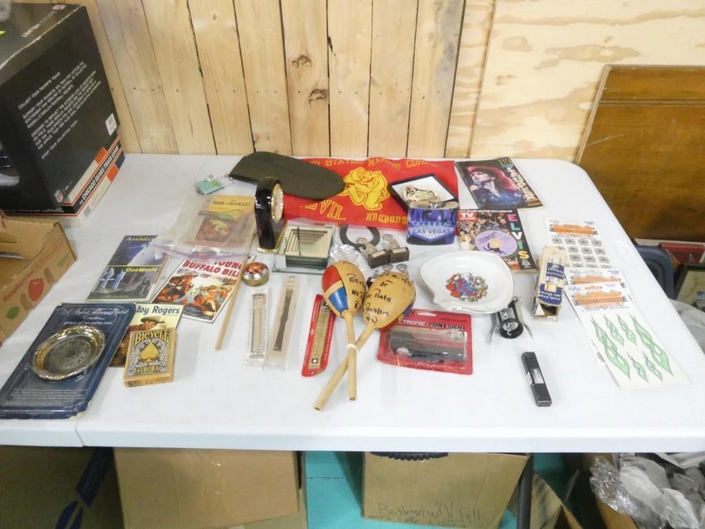 Smalls Lot incl US Marines Devil Dogs Flag, Las Vegas Ashtray, Watch Bands, Ephemera, etc (1 of 13)