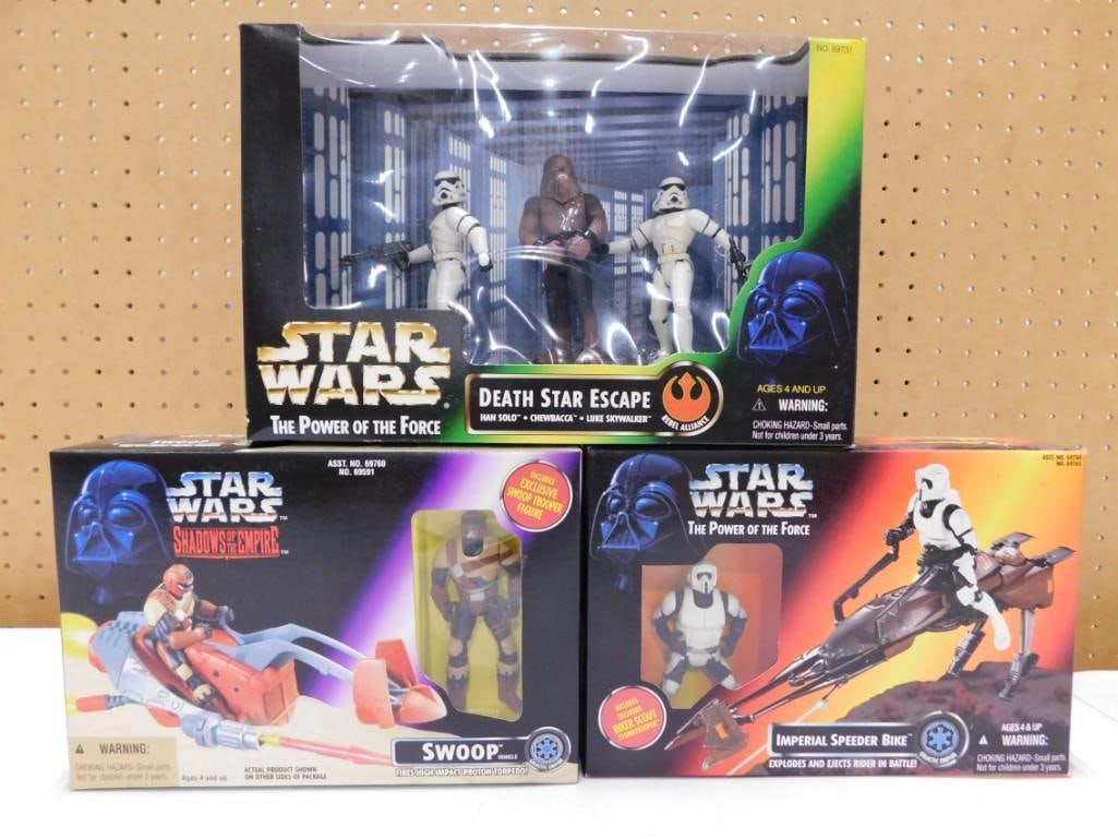 Star Wars Lot incl Swoop Vehicle with Swoop Trooper Figure, Imperial Speeder Bike with Biker Scout (1 of 5)