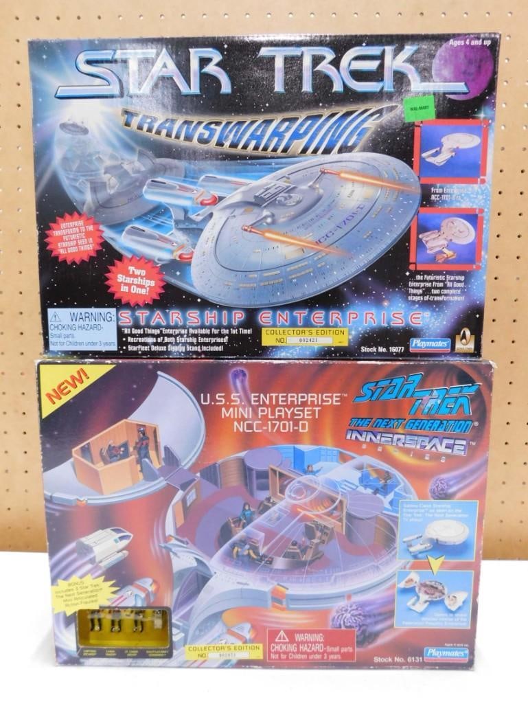 Star Trek Lot incl The Next Generation USS Enterprise Mini Playset and Transwarping Starship Enterpr (1 of 5)