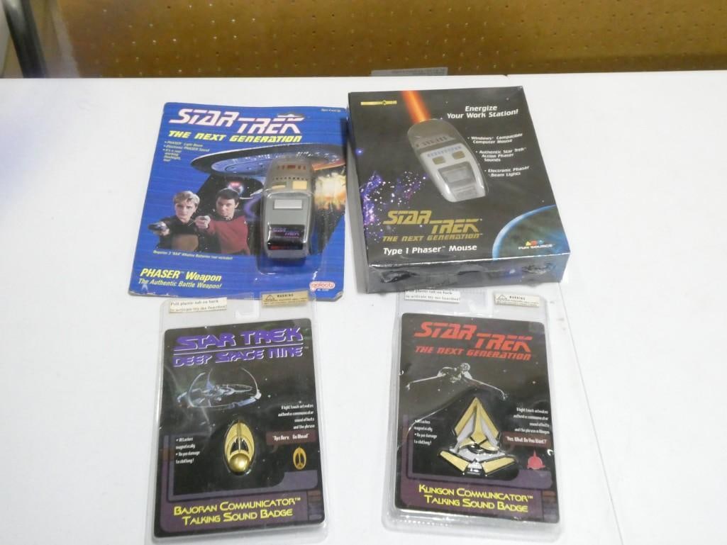2 Star Trek Deep Space Nine Bajoran Communicator Talking Sound Badges, Star Trek Next (1 of 5)