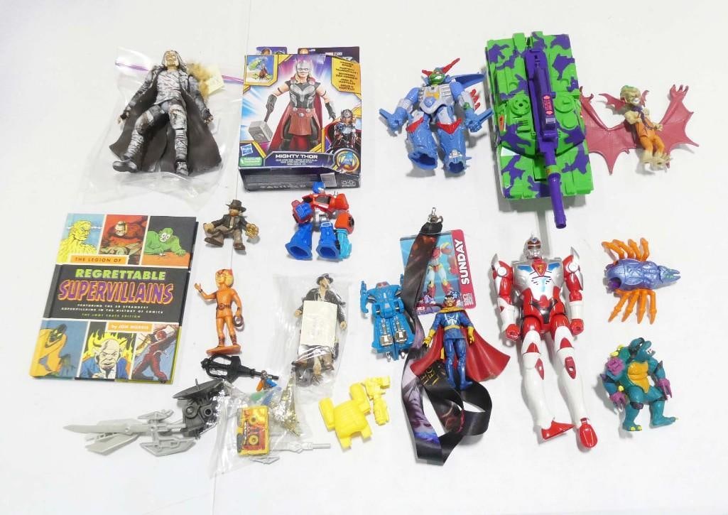 Vtg Bandai Transformers, TMNT, Power Rangers, Indiana Jones Figures, X-Men, etc Lot (1 of 7)