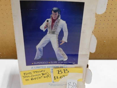 Elvis Presley Doll Limited Edition SuperGold Elvis 21" Vinyl Doll in Original Box (World Doll): Elvis Presley Doll Limited Edition SuperGold Elvis 21" Vinyl Doll in Original Box (World Doll)