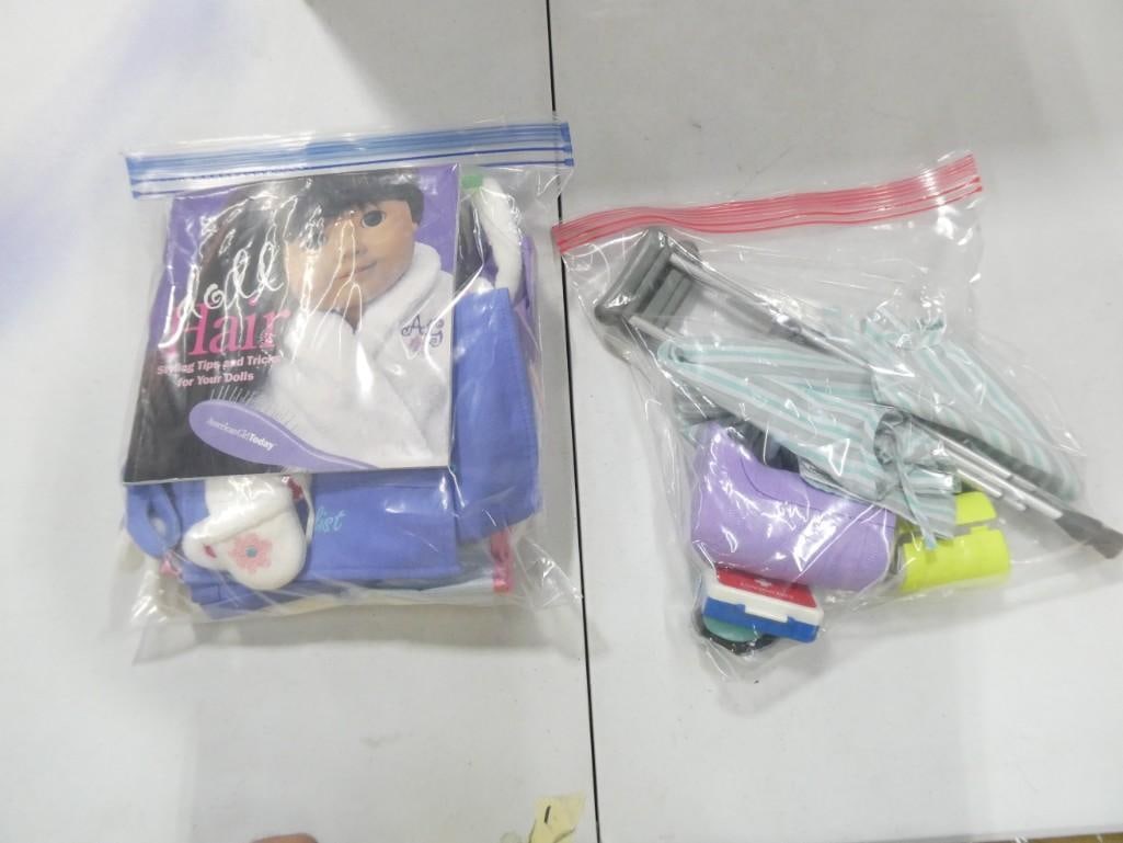 American Girl Doll Accessories including Crutches / First Aid Kit, Hair Styling (1 of 3)