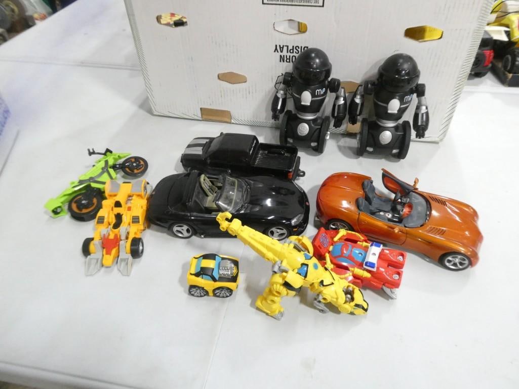 Assorted Toy Lot including Mips robots, Cars, Transformers, etc. (1 of 10)