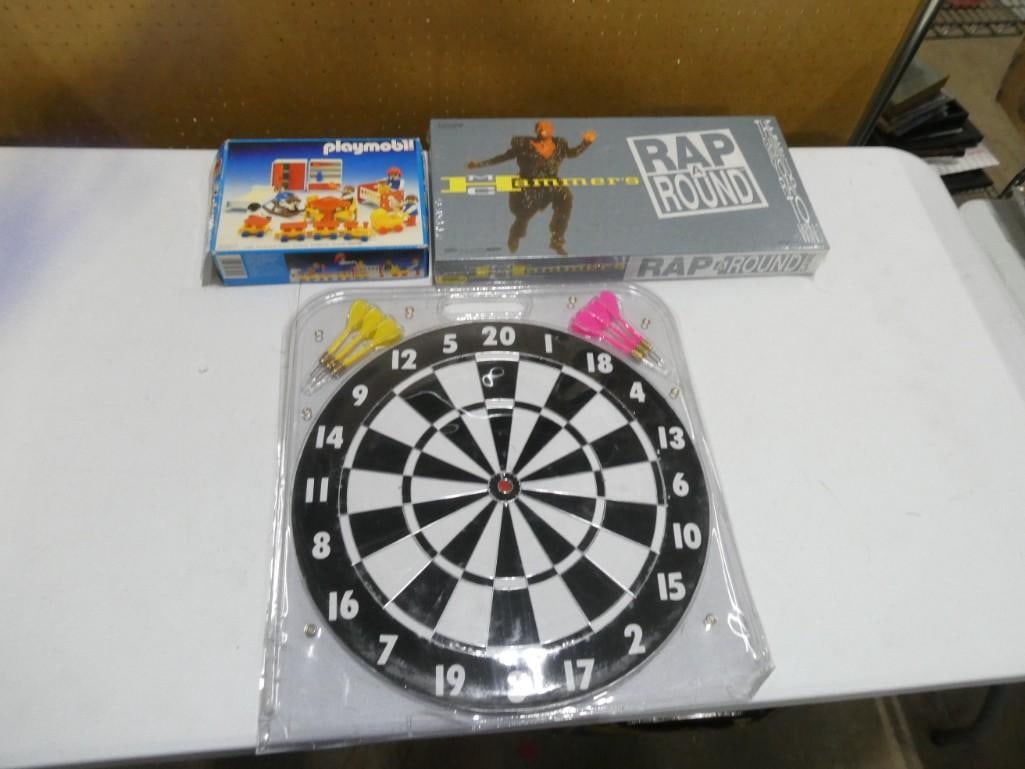 Toy Lot incl MC Hammer's Rap a Round, Playmobil, Dart Board: Toy Lot incl MC Hammer's Rap a Round, Playmobil, Dart Board Condition: not checked for completeness