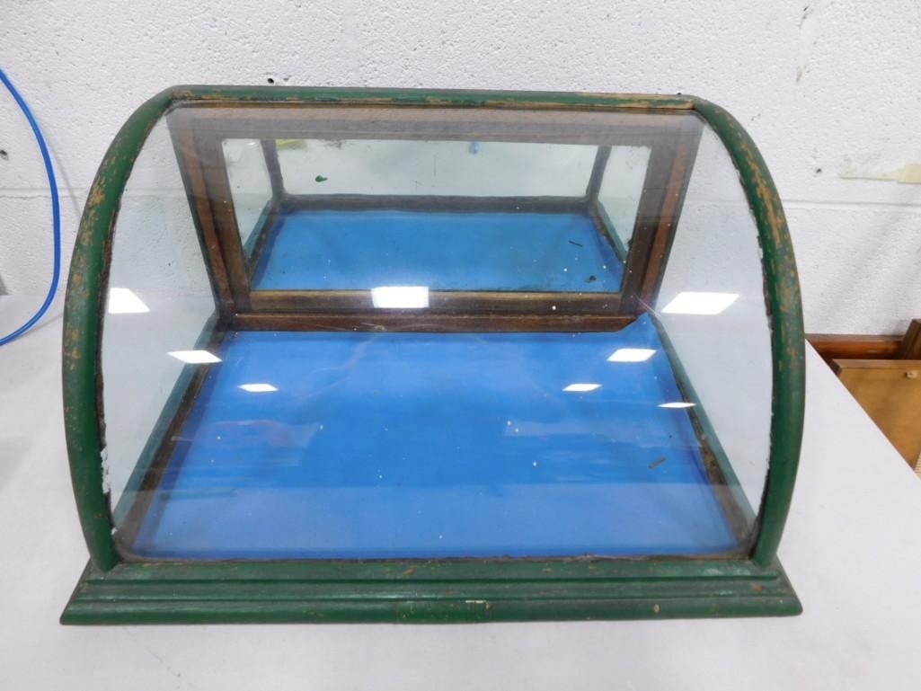 Antique Advertising Curved Glass Display Case (1 of 7)