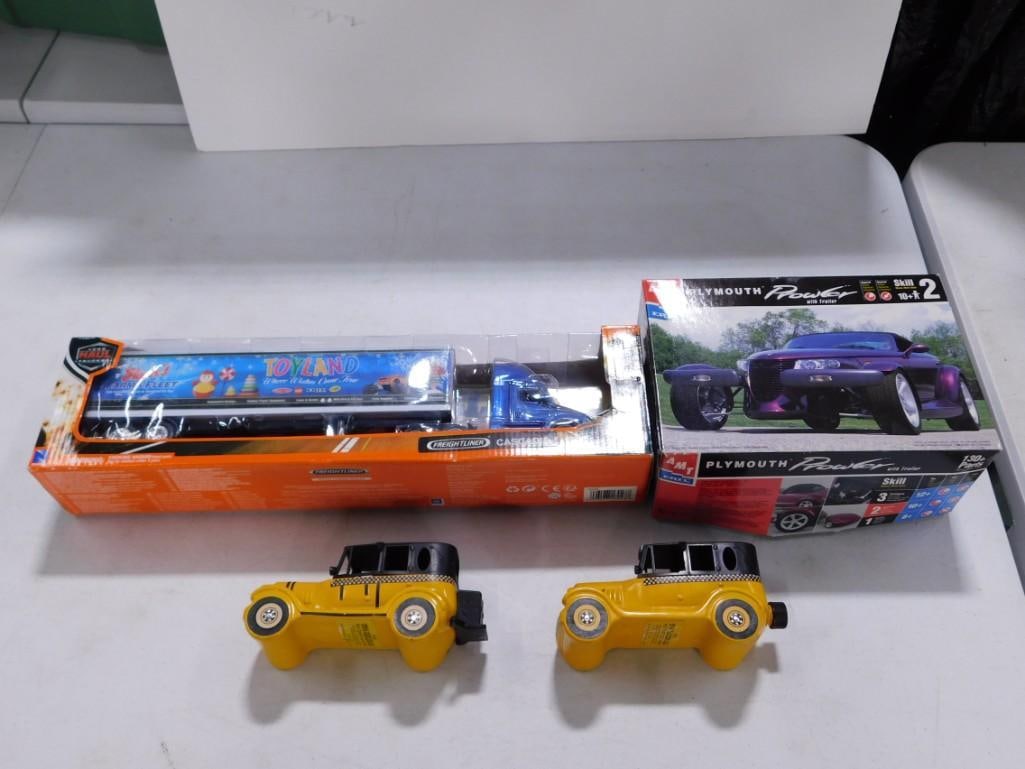 Toy Lot inclding Toyland Freightliner Truck, AMT Plymouth Prowler Model Kit, Avon Cars: Toy Lot inclding Toyland Freightliner Truck, AMT Plymouth Prowler Model Kit, Avon Cars