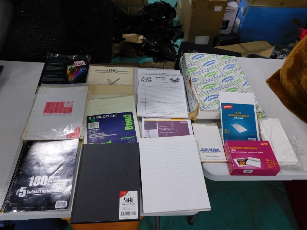 Assorted Office Paper including Notebooks, Graph Paper, Copy Paper, Sketch Pad, Envelopes (1 of 4)