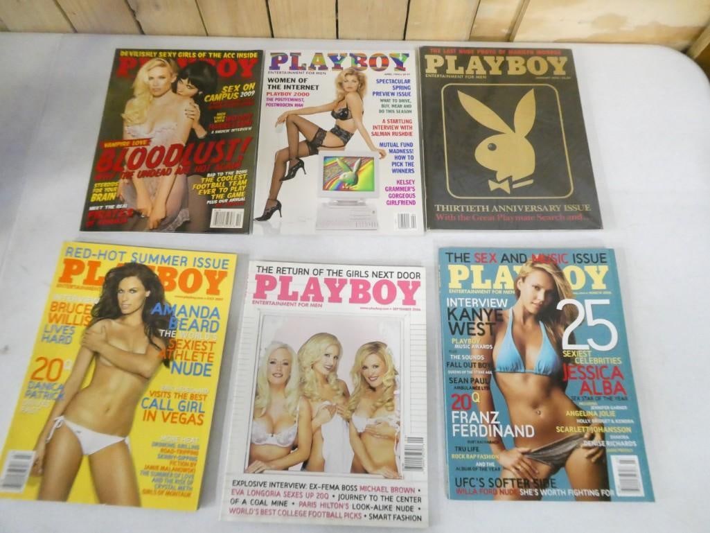 6 Assorted Playboy Magazines including Jessica Alba, Amanda Beard, 30th Anniversary, Vampire Love (1 of 4)