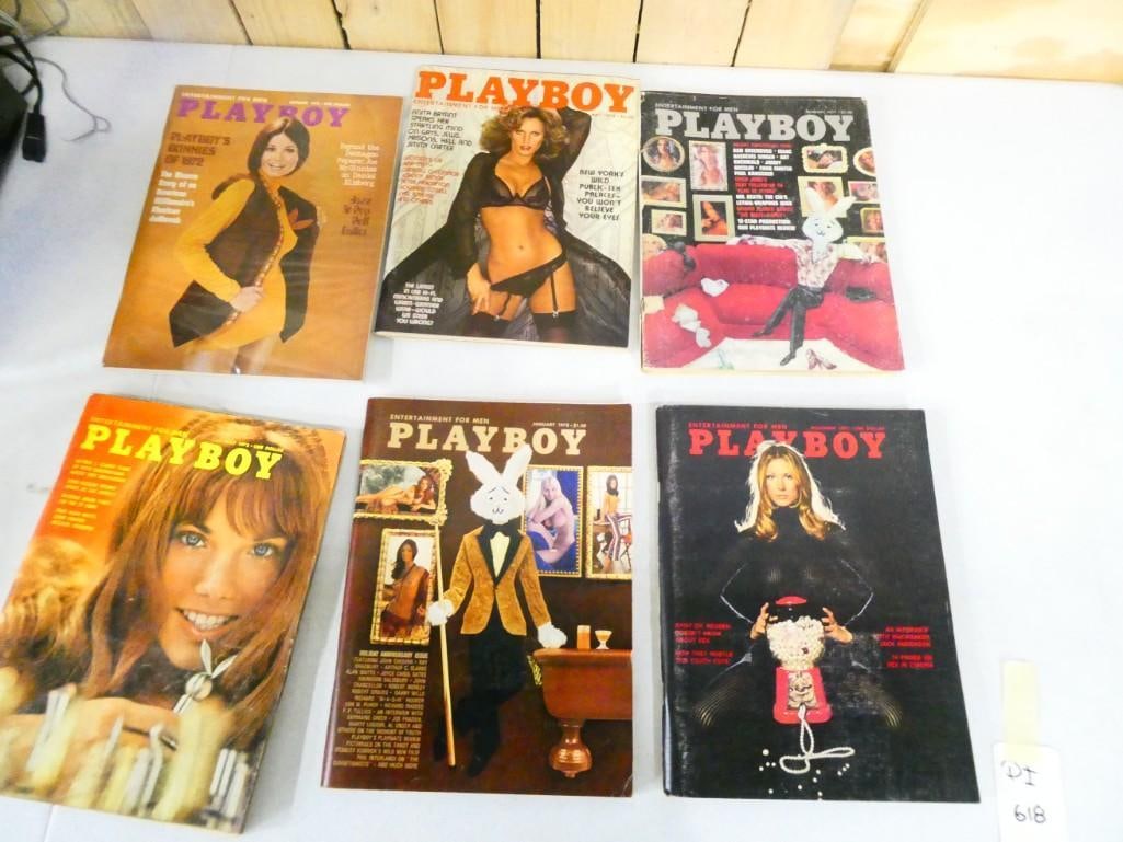 Lot of Assorted 1970's Playboy Magazines including 1972 (1 of 4)