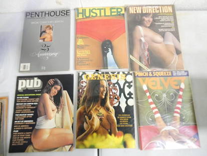 Lot of assorted Adult Magazines including Penthouse 25th Anniversary, Hustler, New Direction: Lot of assorted Adult Magazines including Penthouse 25th Anniversary, Hustler, New Direction, Pub, Genesis, Velvet. Tonya Harding