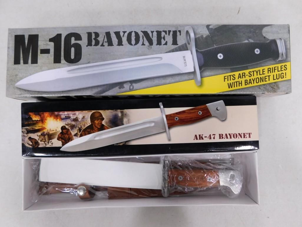 2 Bayonets New in Boxes incl M-16 Bayonet and AK-47 Bayonet (1 of 5)