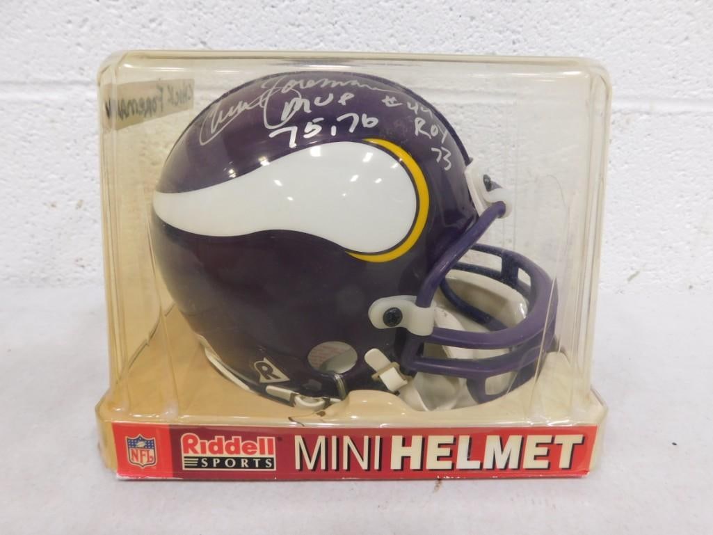 Mini Helmet Signed Chuck Foreman with All Star Cards & Collectibles COA (1 of 5)