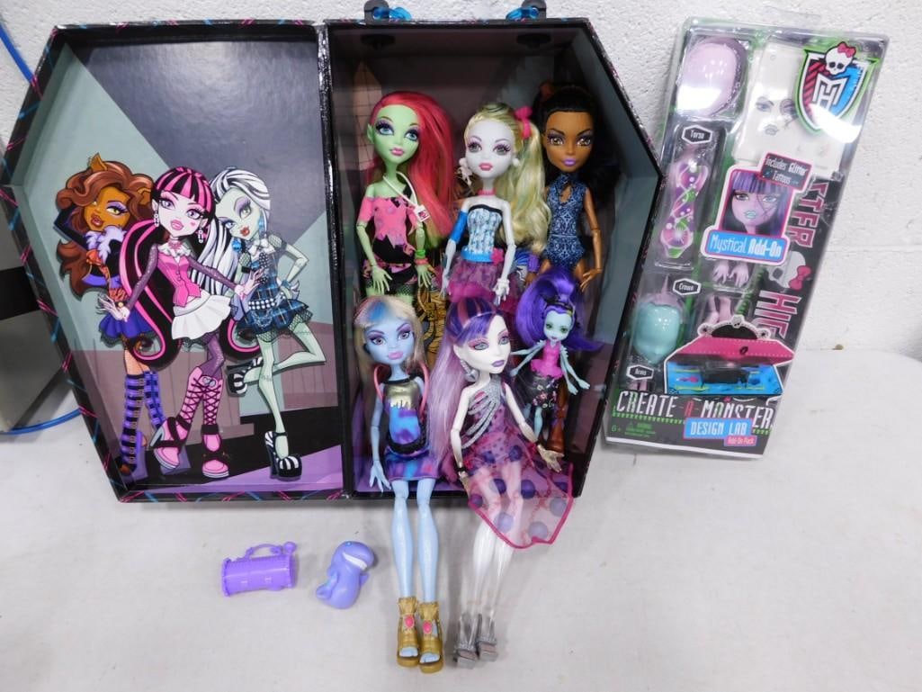 Monster High Creat-A-Monster Design Lab Doll NIB, + 6 Lagoona, Abbey, Spectra, Venus, Robecca Dolls (1 of 10)