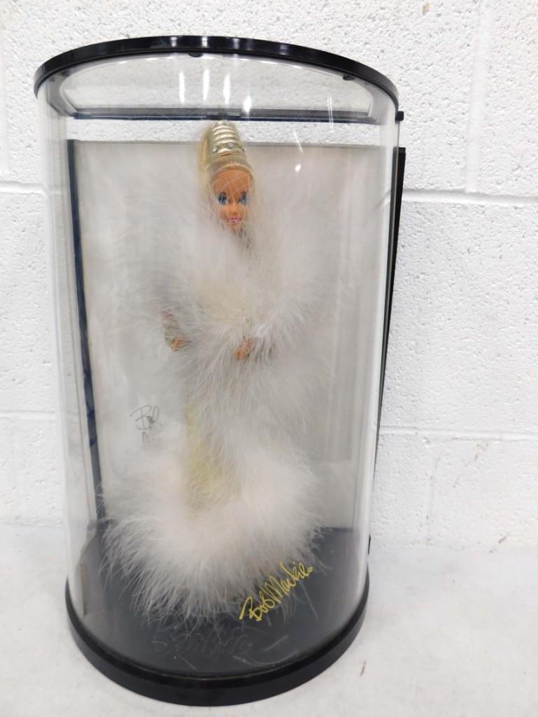 Vtg 1990 Bob Mackie Gold Barbie LE Doll in Display Case 1st in Series (1 of 5)