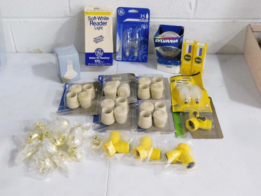 Hardware Lot incl Light Bulbs, Drawer Pulls, etc (1 of 7)