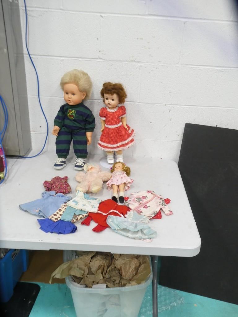 Doll Lot incl Vtg Ideal Shirley Temple Doll, Clothes, Ideal Saucy Walker, Feber Made in Spain Boy Do (1 of 6)
