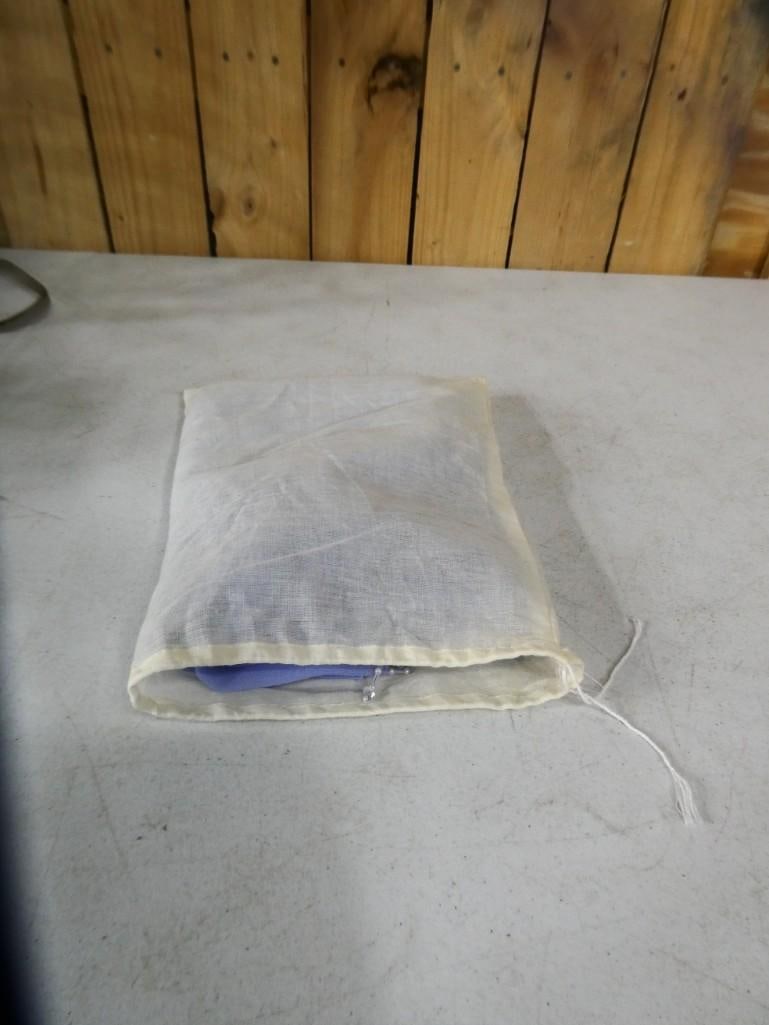 Lalique blue silk scarf with bead trim: Lalique blue silk scarf with bead trim