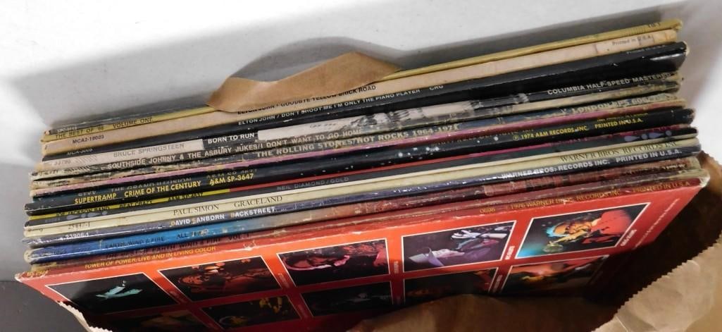 Lot of assorted Vinyl Record Albums including Elton John, Bruce Springsteen, The Rolling Stones, (1 of 3)