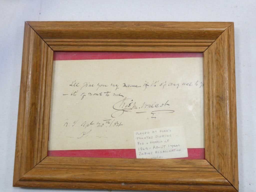 Ford Theatre Ephemera from a Year Before Lincoln was Assassinated NO COA OR PAPERWORK (1 of 6)
