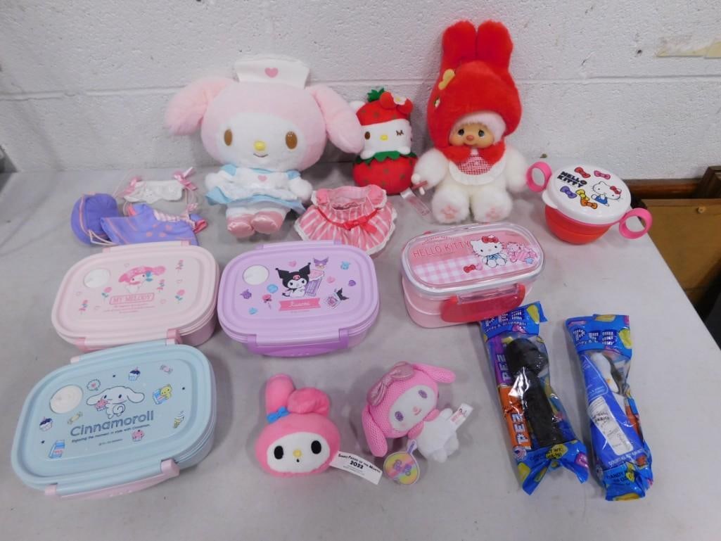 Hello Kitty, My Melody, Kuromi, Cinnamoroll Lot incl Plush, Accessories, etc: Hello Kitty, My Melody, Kuromi, Cinnamoroll Lot incl Plush, Accessories, etc