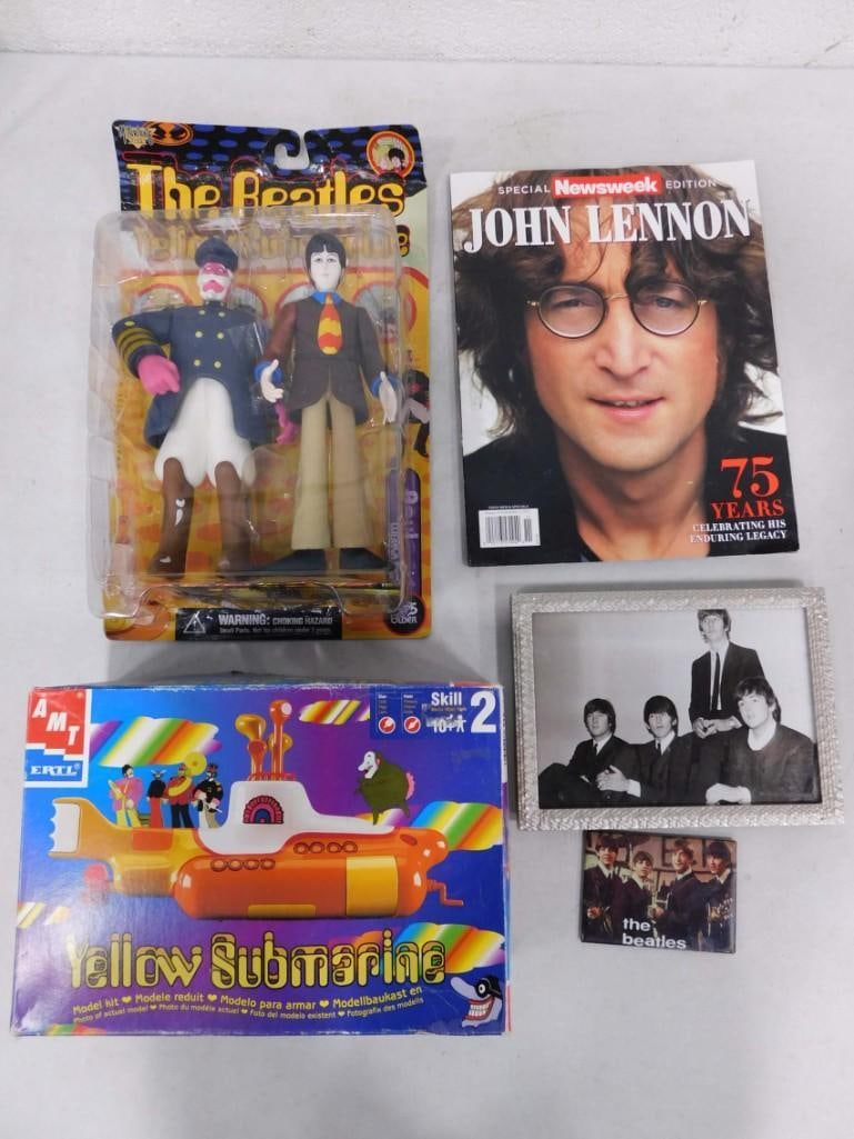 The Beatles Lot incl Yellow Submarine Model Kit, McFarlane Yellow Submarine Figures, (1 of 4)