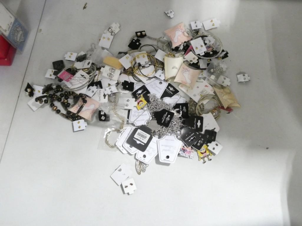 Large Lot of assorted Jewelry including many new on card earrings (1 of 4)