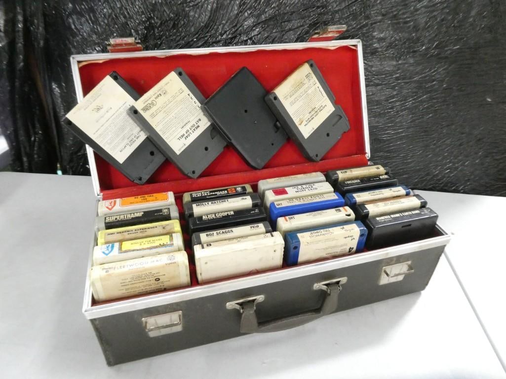 Lot of Assorted 8-Track Cassettes with Carrying Case (1 of 5)