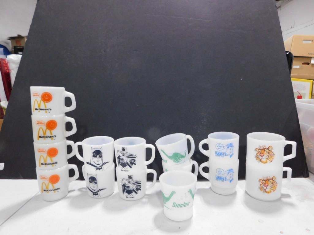 Vintage Advertising Mugs incl Sinclair, Batman, Wally Phillips WGN, McDonalds, (1 of 10)