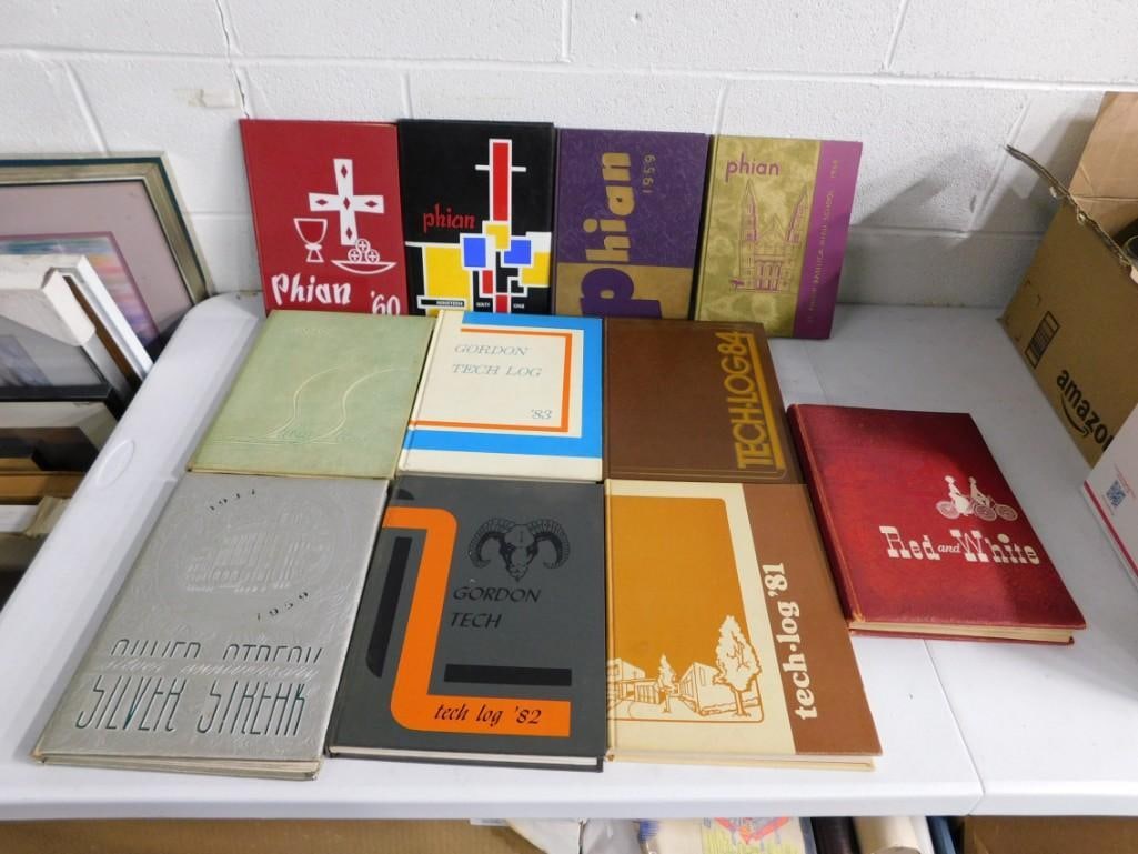 Lot of Yearbooks incl Gordon Tech, Tech Log, Silver Streak, Phian, etc: Lot of 11 Yearbooks incl Gordon Tech, Tech Log, Silver Streak, Phian, etc