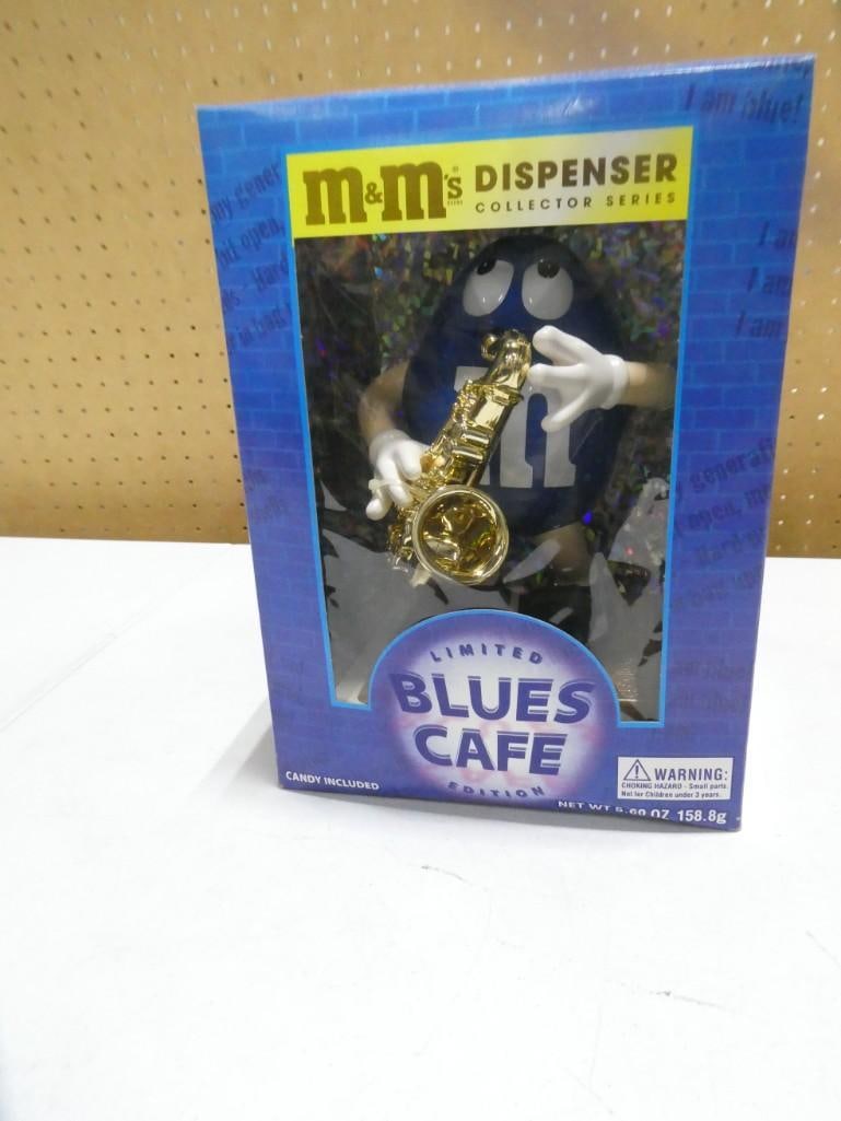 M&Ms Dispenser Limited Edition Blues Cafe New in Box: M&Ms Dispenser Limited Edition Blues Cafe New in Box