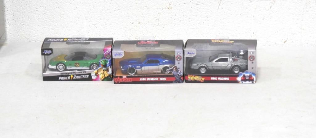 3 Jada Die Cast Cars incl Power Rangers 2002 Honda NSX Type-R Japan Spec, Marvel (1 of 7)