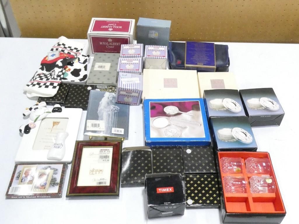 Large Misc. Lot including lots of Crystal,  - Royal Albert, Picture Frames, Cows, etc. (1 of 7)