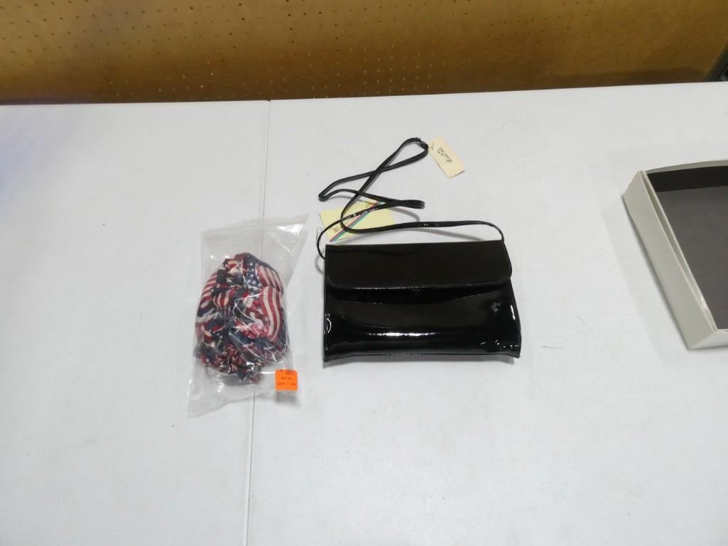 Vintage Michael Stevens Purse with Marshall Fields Tag and a Flag Basket Cover (1 of 6)