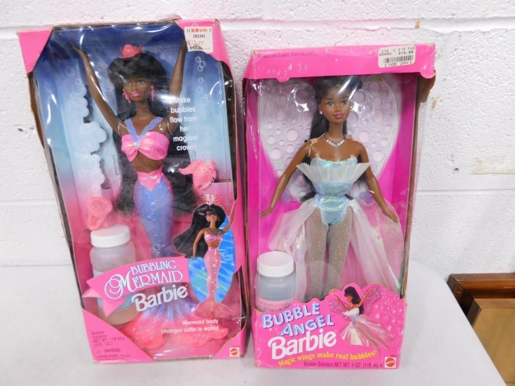 Bubbling Mermaid & Bubble Angel Barbie Dolls NIB (1 of 4)